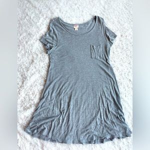 Gray rubbed t shirt dress
